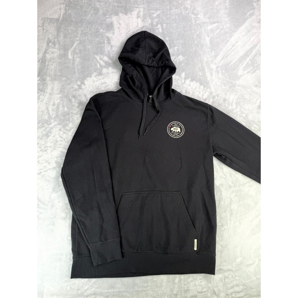 Vans Off The Wall Hoodie Mens Large Black Southern California Bear Graphic Print